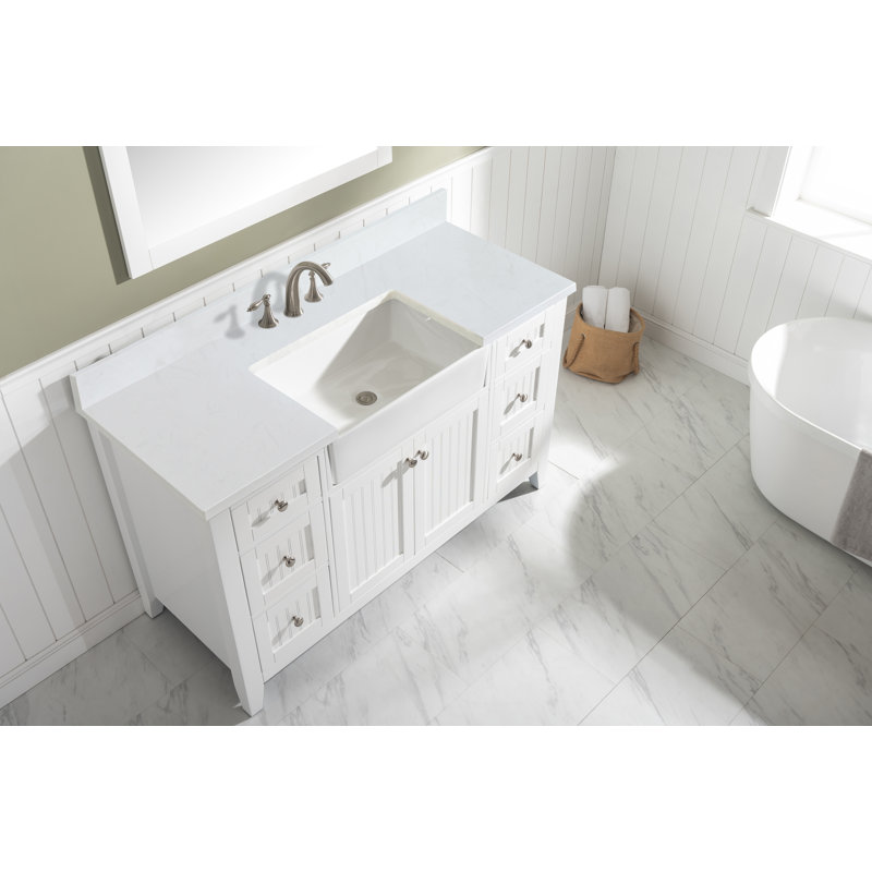 Longshore Tides Burbank 54'' Freestanding Single Bathroom Vanity with